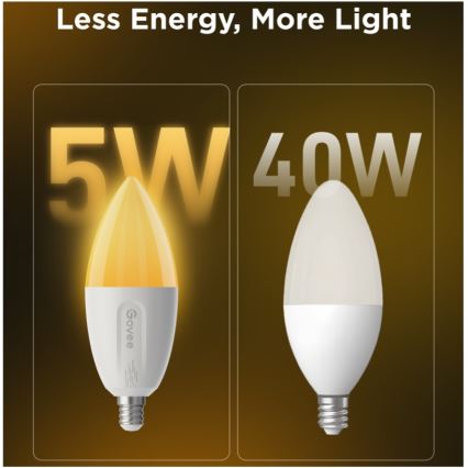 SET 2x LED RGBWW Dimmable bulb E14/5W/230V 2700-6500K Wi-Fi - Govee