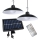 SET 2x LED Solar pendant light with dusk sensor LED/6W/3,7V 2000 mAh IP44 + remote control