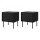 SET 2x Nightstand CORTINA 51x45 cm black