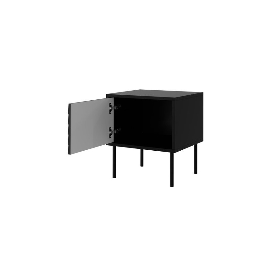 SET 2x Nightstand CORTINA 51x45 cm black
