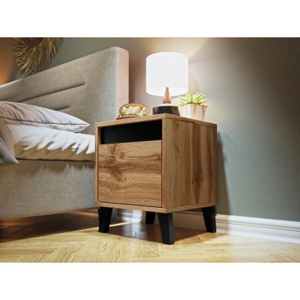 SET 2x Nightstand NORD 45x40 cm oak wotan/anthracite