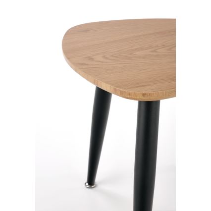 SET 2x Side table NICEA d. 40/60 cm golden oak/black