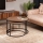 SET 2x Side table TAMBUR black/brown
