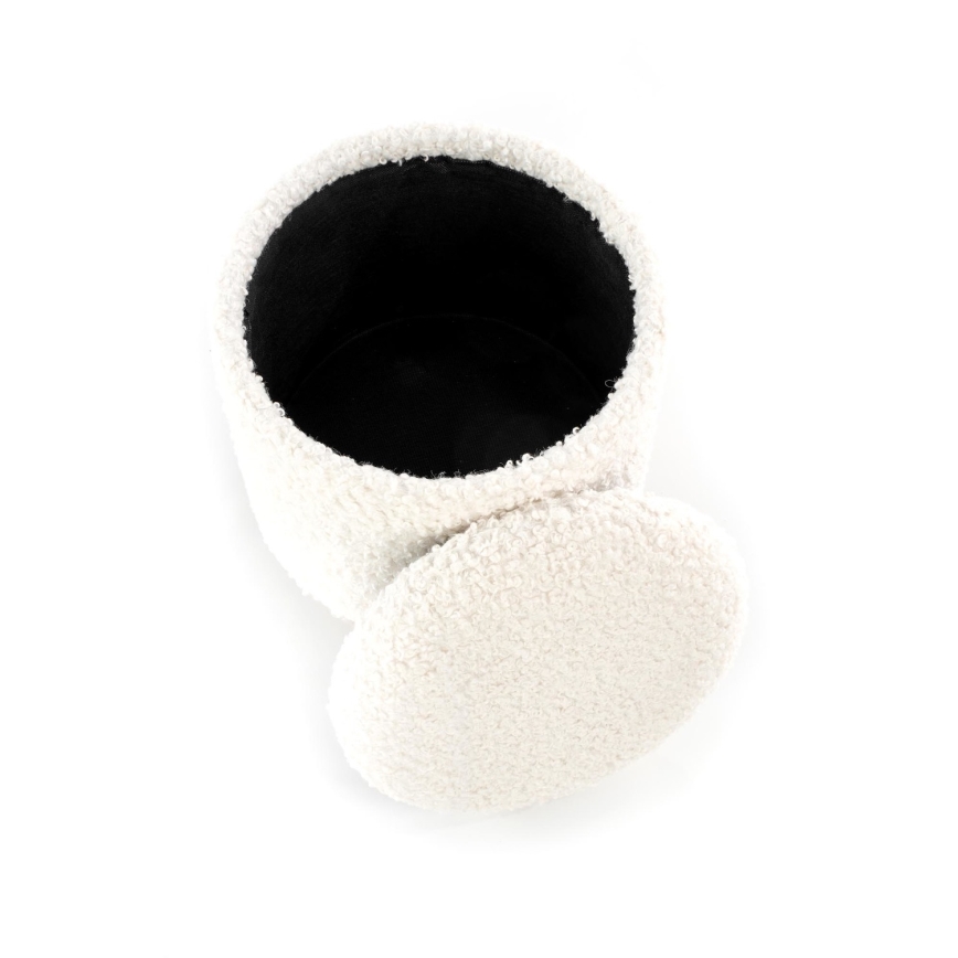 SET 2x Stool CANCUN d. 31/38 cm white/brown