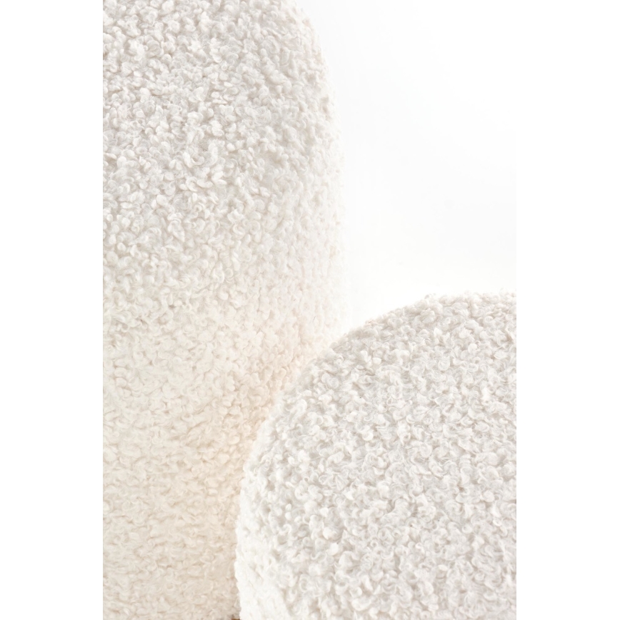 SET 2x Stool CANCUN d. 31/38 cm white/brown