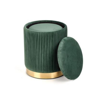 SET 2x Stool MONTY d. 36/44 cm green/gold