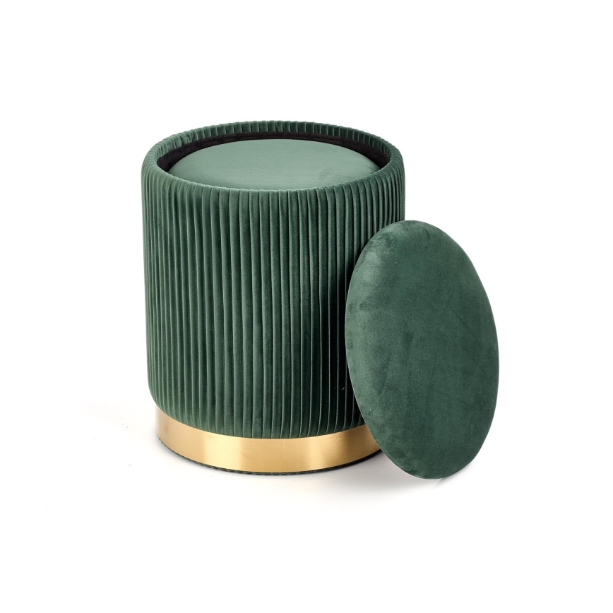 SET 2x Stool MONTY d. 36/44 cm green/gold