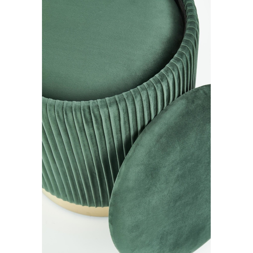 SET 2x Stool MONTY d. 36/44 cm green/gold