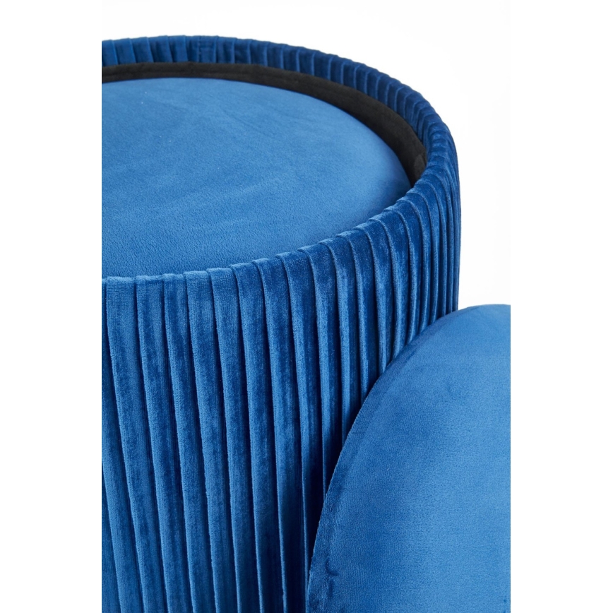 SET 2x Stool MONTY d. 36/66 cm blue/gold