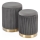 SET 2x Stool MONTY d. 36/66 cm grey/gold