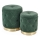 SET 2x Stool POLLY d. 40/44 cm green/gold