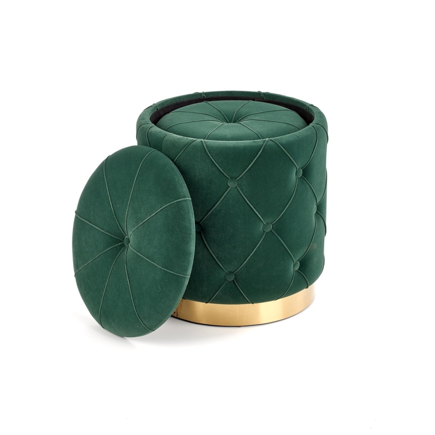 SET 2x Stool POLLY d. 40/44 cm green/gold
