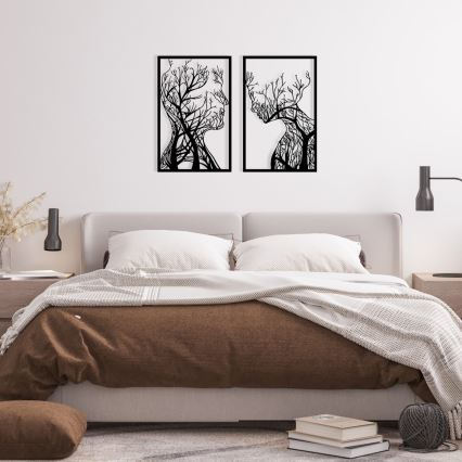 SET 2x Wall decoration 86x63 cm Tree of Life metal