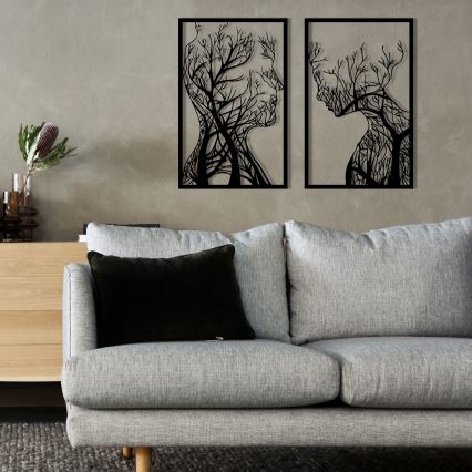 SET 2x Wall decoration 86x63 cm Tree of Life metal