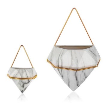 SET 2x Wall flowerpot SEMELA 23x20 cm gold