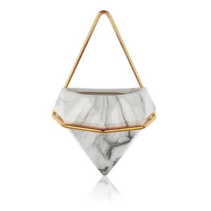 SET 2x Wall flowerpot SEMELA 23x20 cm gold