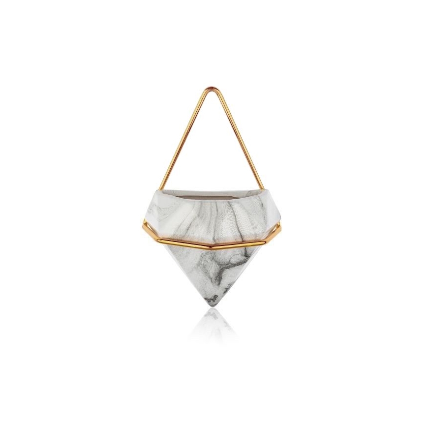 SET 2x Wall flowerpot SEMELA 23x20 cm gold