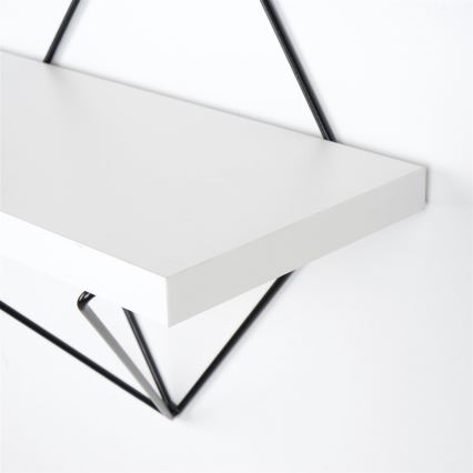 SET 2x Wall shelf 14x30 cm white
