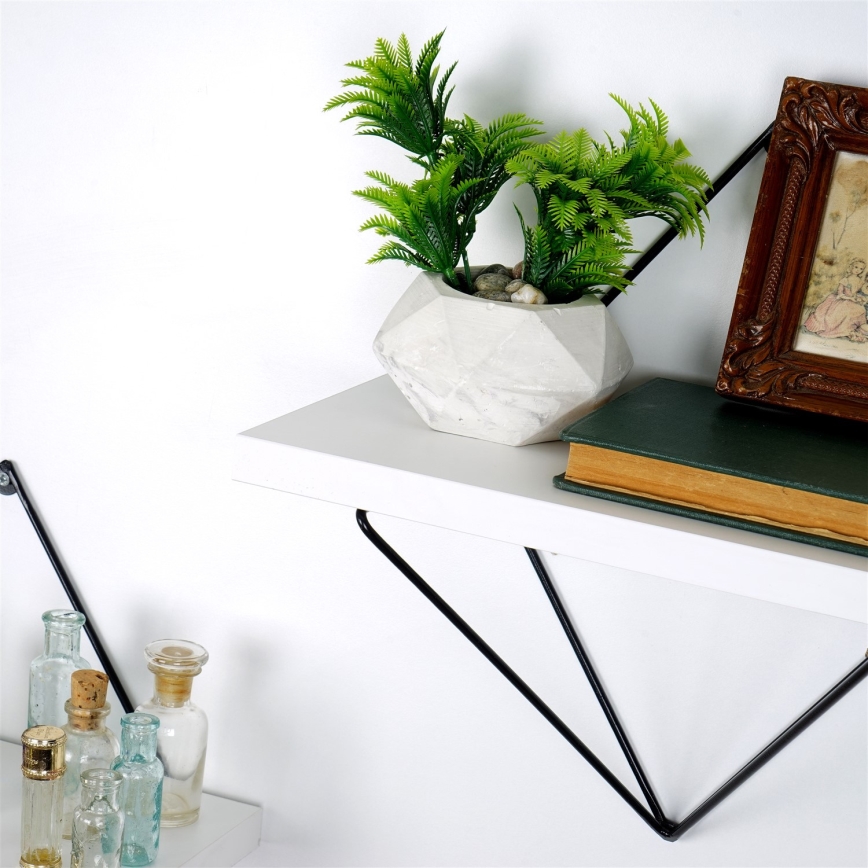 SET 2x Wall shelf 14x30 cm white