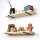 SET 2x Wall shelf 16x60 cm spruce