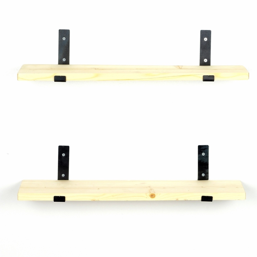 SET 2x Wall shelf 16x60 cm spruce