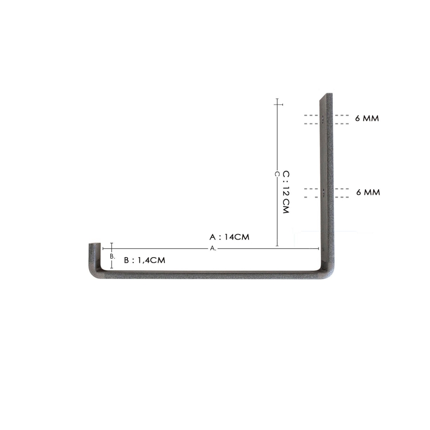 SET 2x Wall shelf 16x60 cm spruce