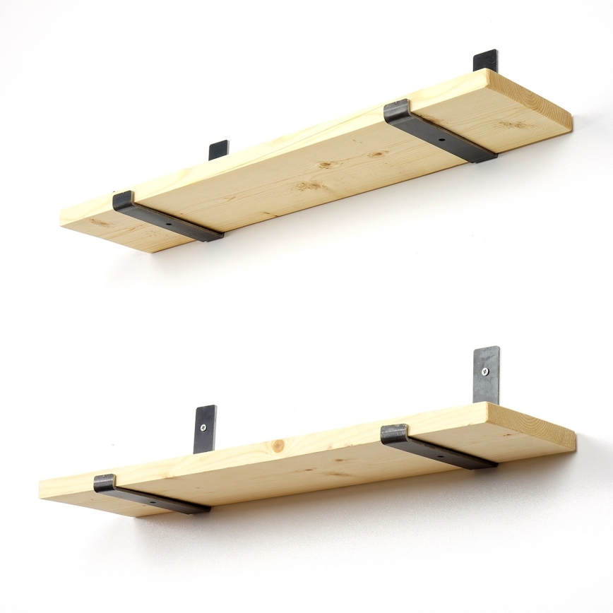 SET 2x Wall shelf 16x60 cm spruce