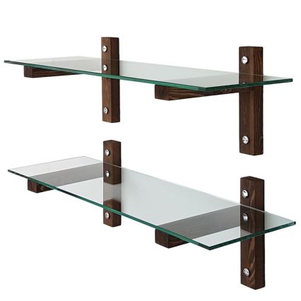 SET 2x Wall shelf 25x85 cm pine/clear