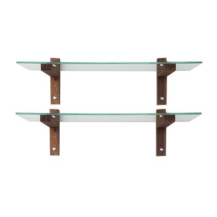 SET 2x Wall shelf 25x85 cm pine/clear