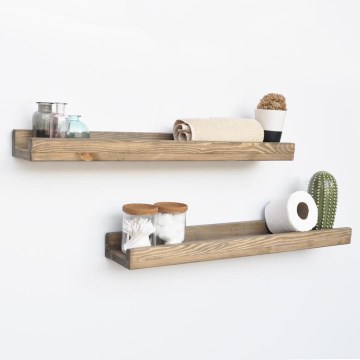 SET 2x Wall shelf 8x60 cm spruce