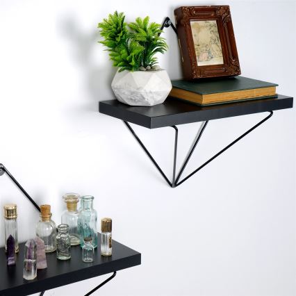 SET 2x Wall shelf black