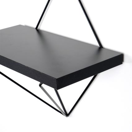 SET 2x Wall shelf black