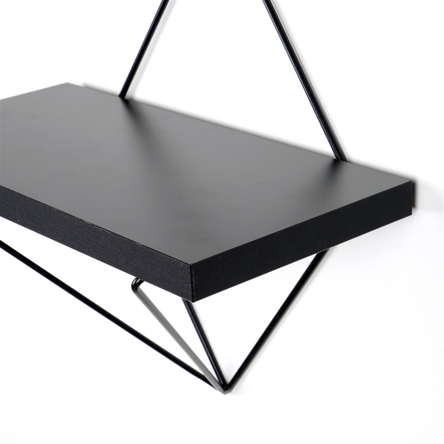 SET 2x Wall shelf black