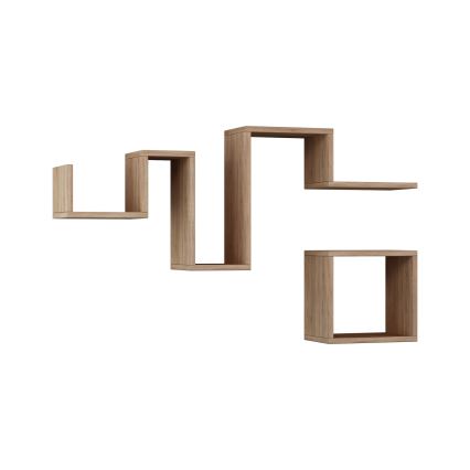 SET 2x Wall shelf FOLLOW brown