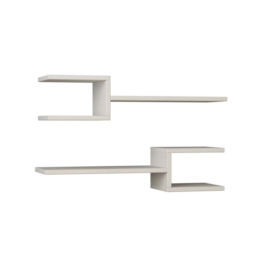 SET 2x Wall shelf FORK white