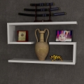 SET 2x Wall shelf JENIKA white