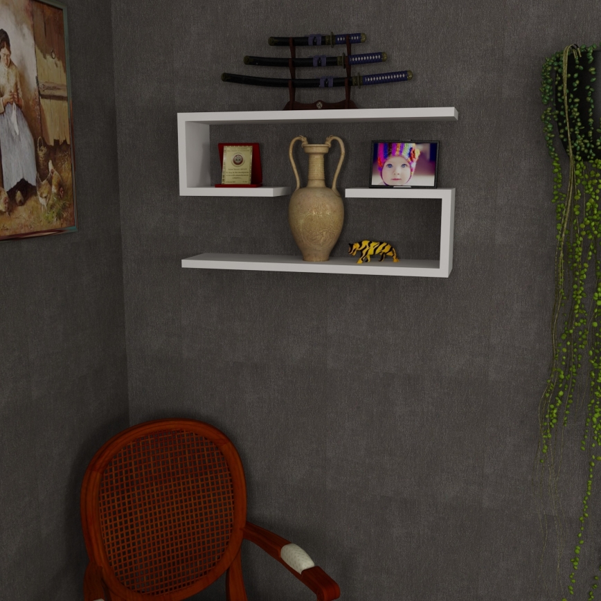 SET 2x Wall shelf JENIKA white