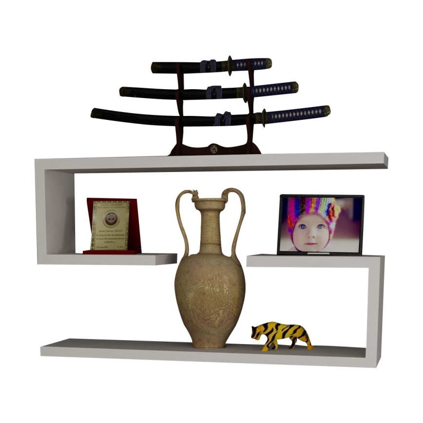SET 2x Wall shelf JENIKA white