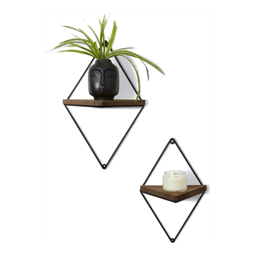 SET 2x Wall shelf spruce