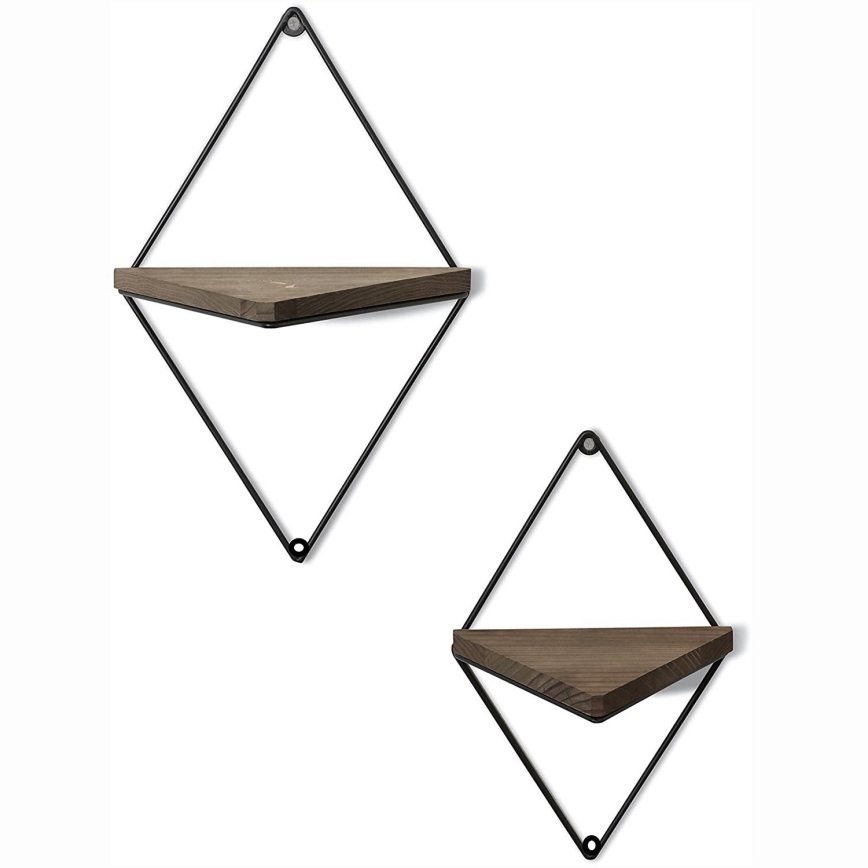 SET 2x Wall shelf spruce