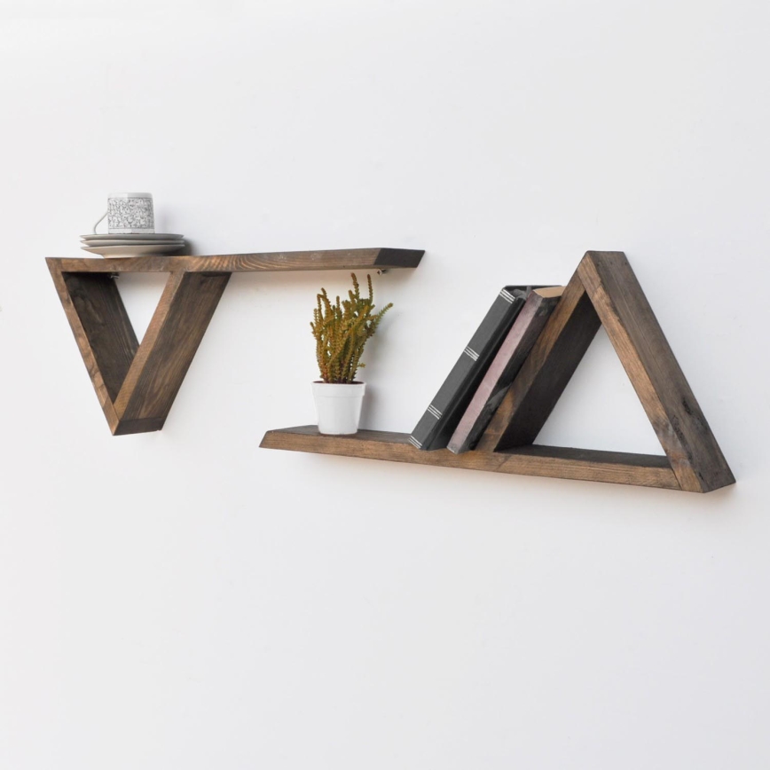 SET 2x Wall shelf spruce