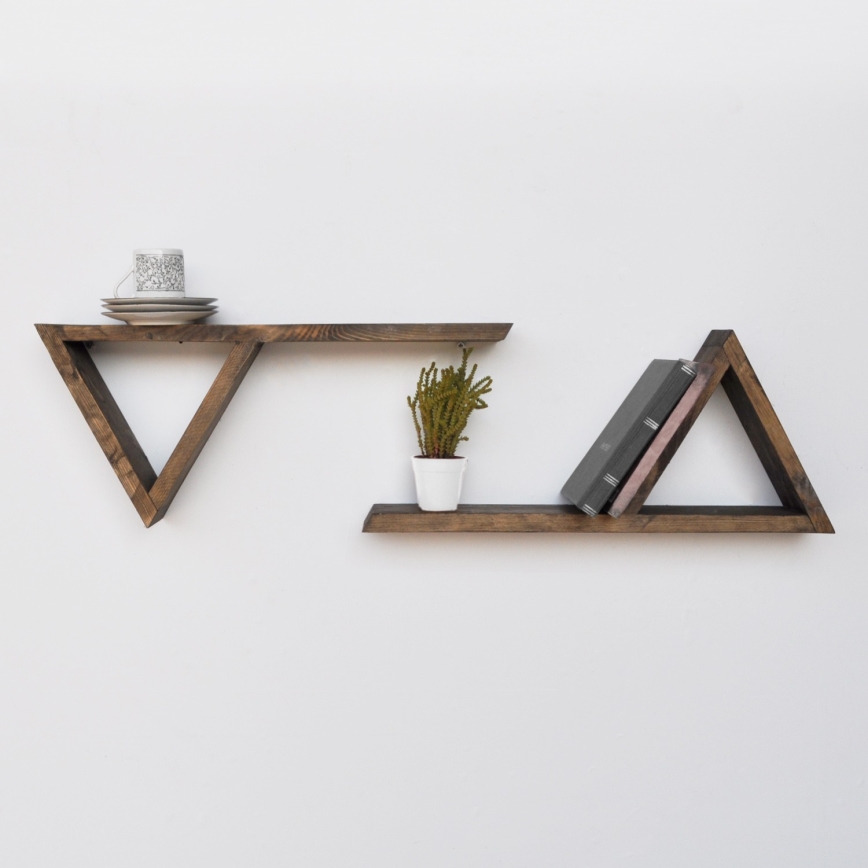 SET 2x Wall shelf spruce