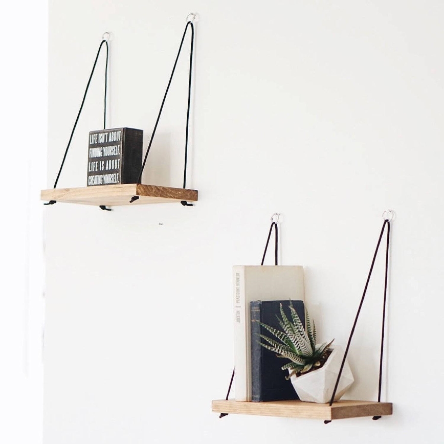 SET 2x Wall shelf spruce