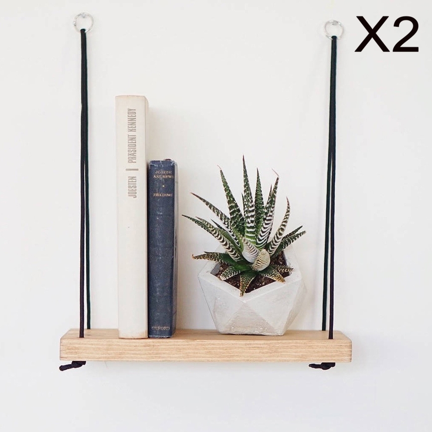 SET 2x Wall shelf spruce
