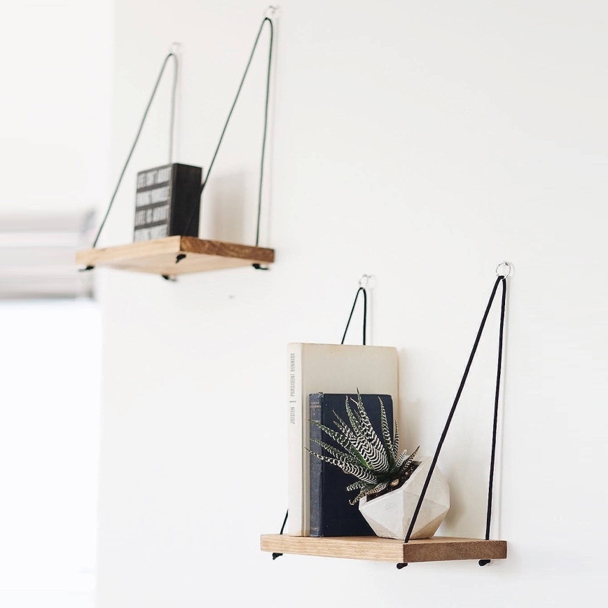 SET 2x Wall shelf spruce