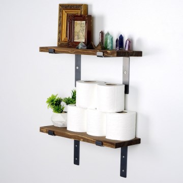SET 2x Wall shelf spruce