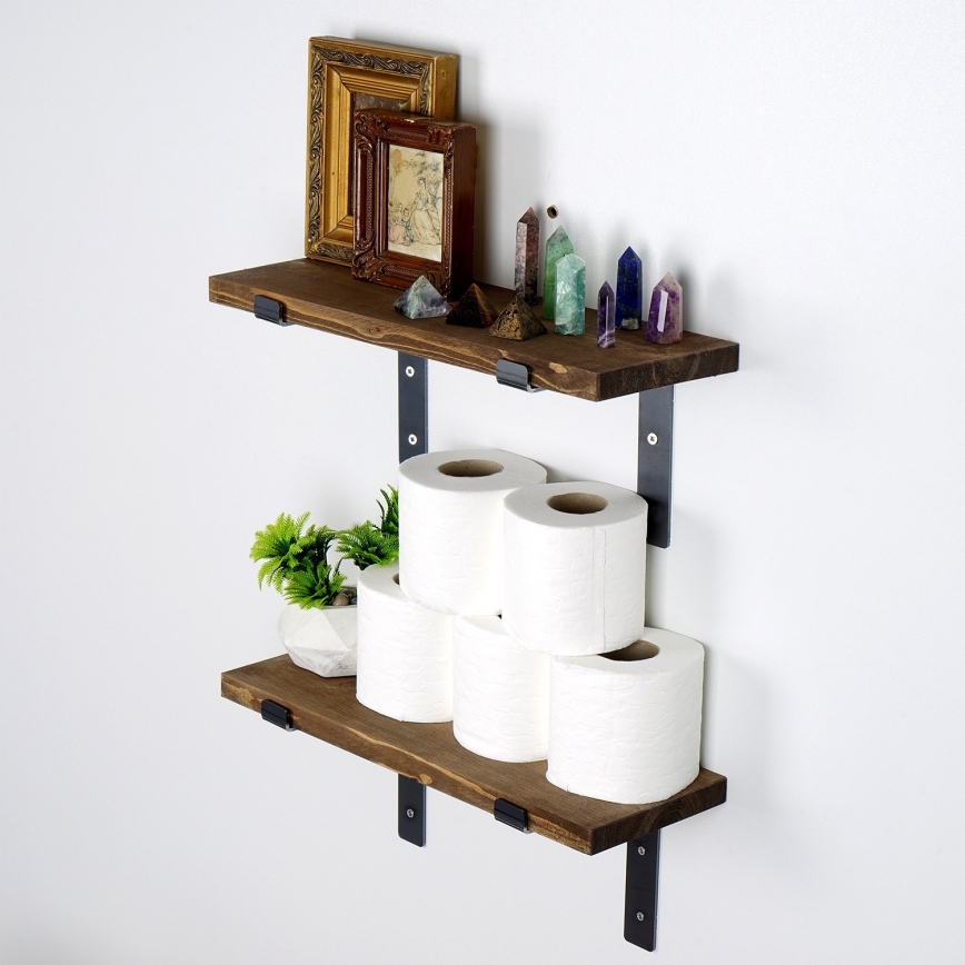 SET 2x Wall shelf spruce
