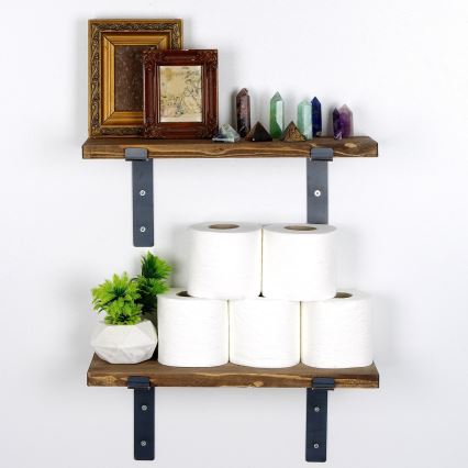 SET 2x Wall shelf spruce