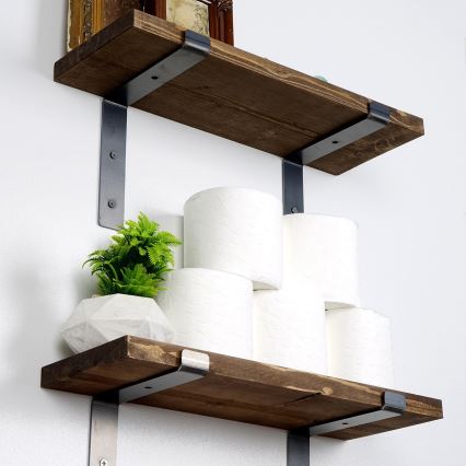 SET 2x Wall shelf spruce