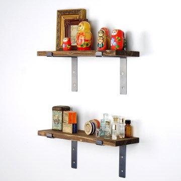 SET 2x Wall shelf spruce